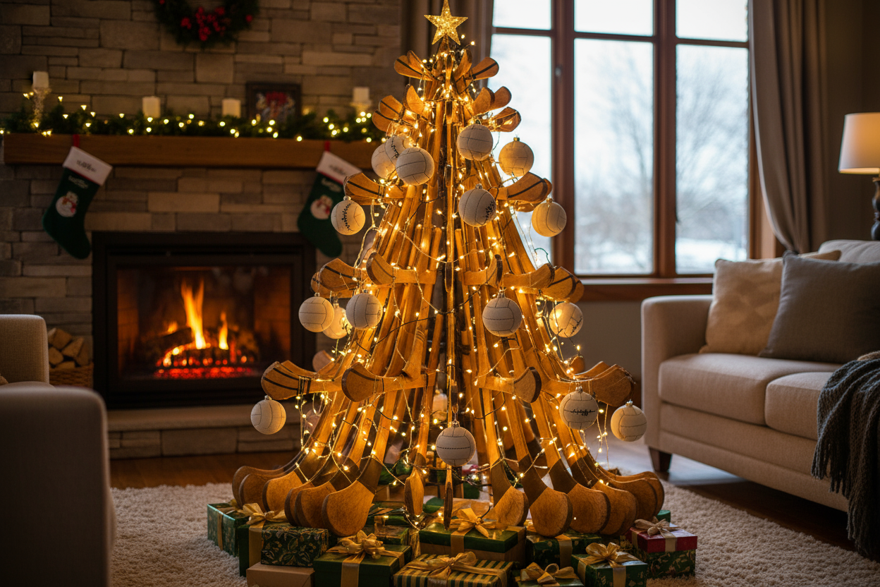 Hurley Stick Christmas Tree Banner